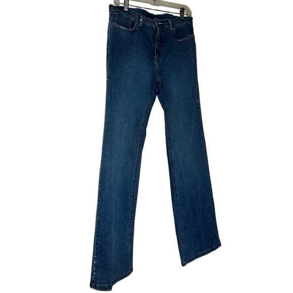 Y2K Rhinestone Embellished Flared Denim - Picture 2 of 3